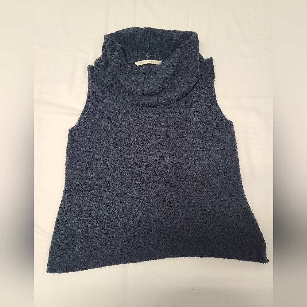 hippie laundry Navy Sleeveless Cowl Neck Sweater